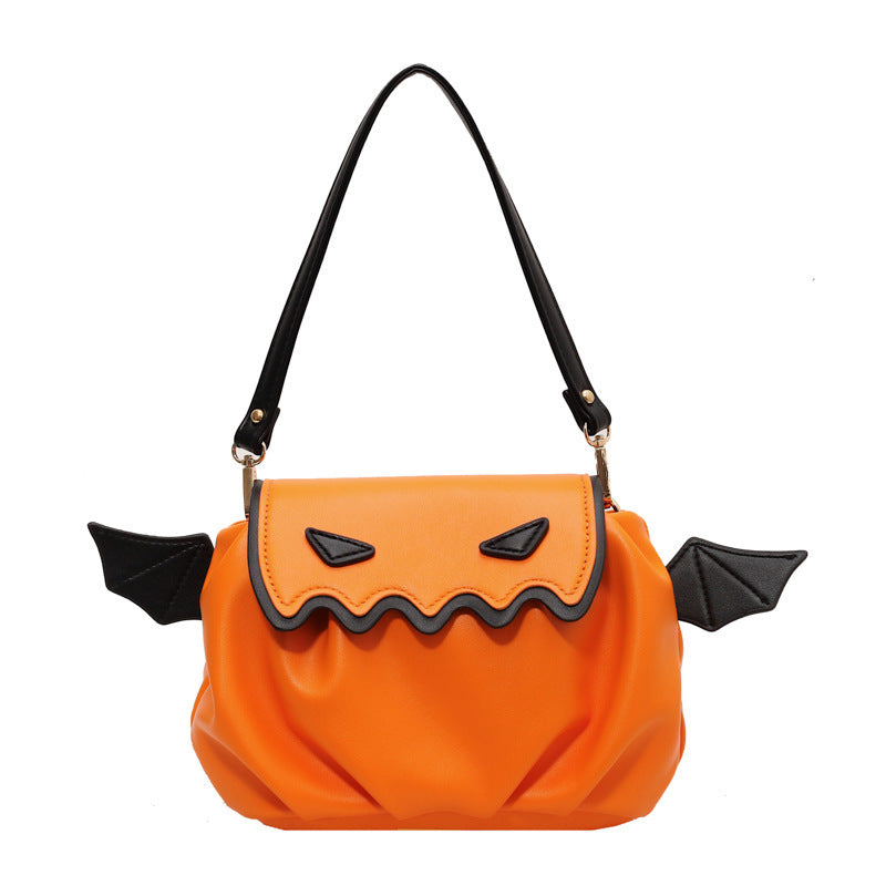 Sac bandoulière citrouille d'Halloween amusant en dessin animé PU