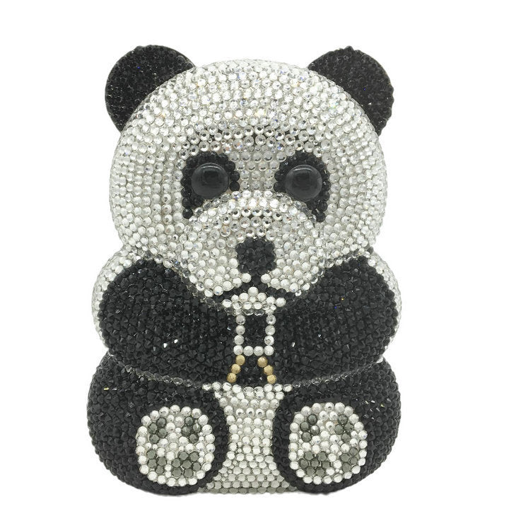 Fashion Bear Shape Rhinestone Party Banquet Bag 11x4x6CM PU