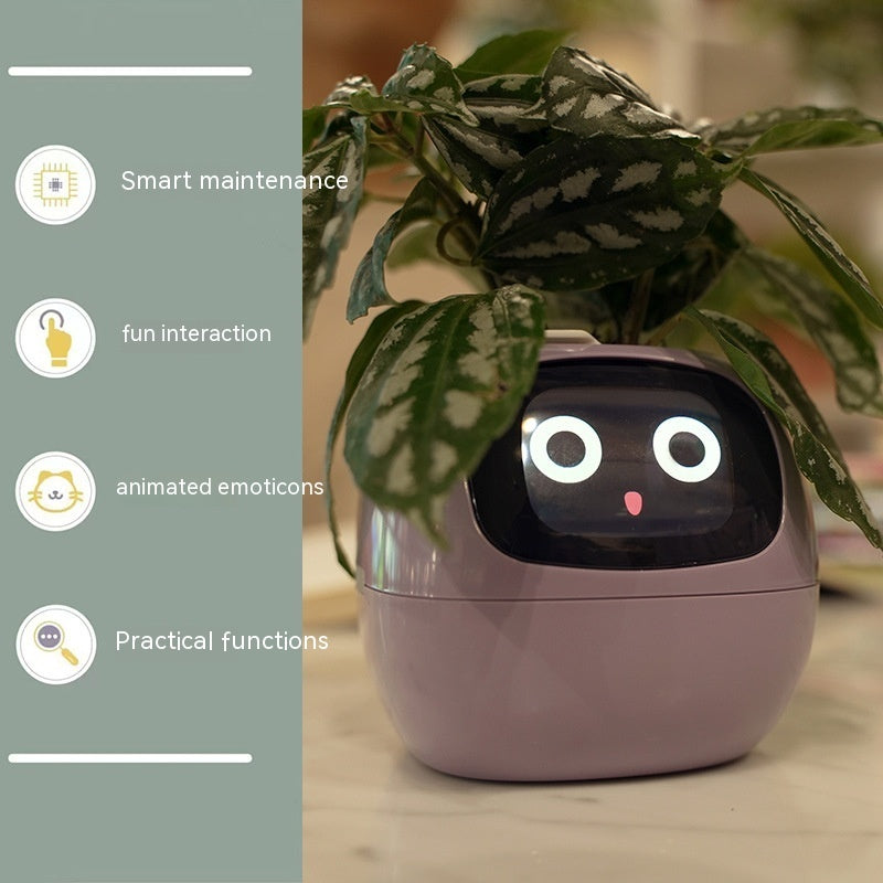 Smart Planter with 7 Sensors & AI Chips for Easy, Fun Plant Care – Over 49 Expressions