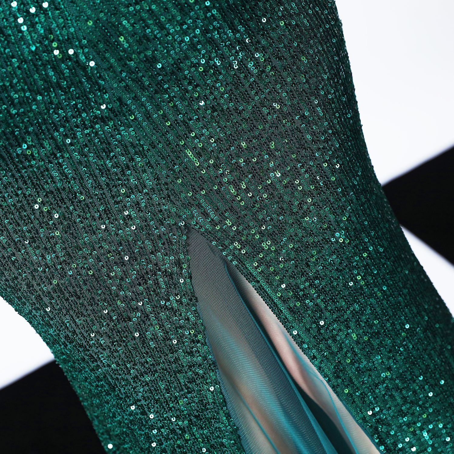 Robe de soirée sirène longue et moulante à sequins