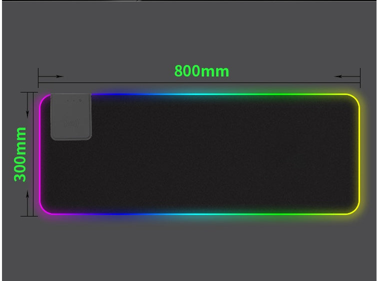 لوحة ماوس ألعاب RGB لاسلكية 800x300 ملم مع قاعدة مطاطية مانعة للانزلاق