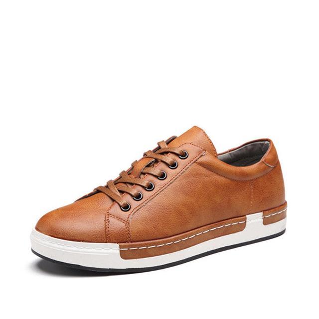 Handmade Men’s Flat Heel Rubber Sole Shoes