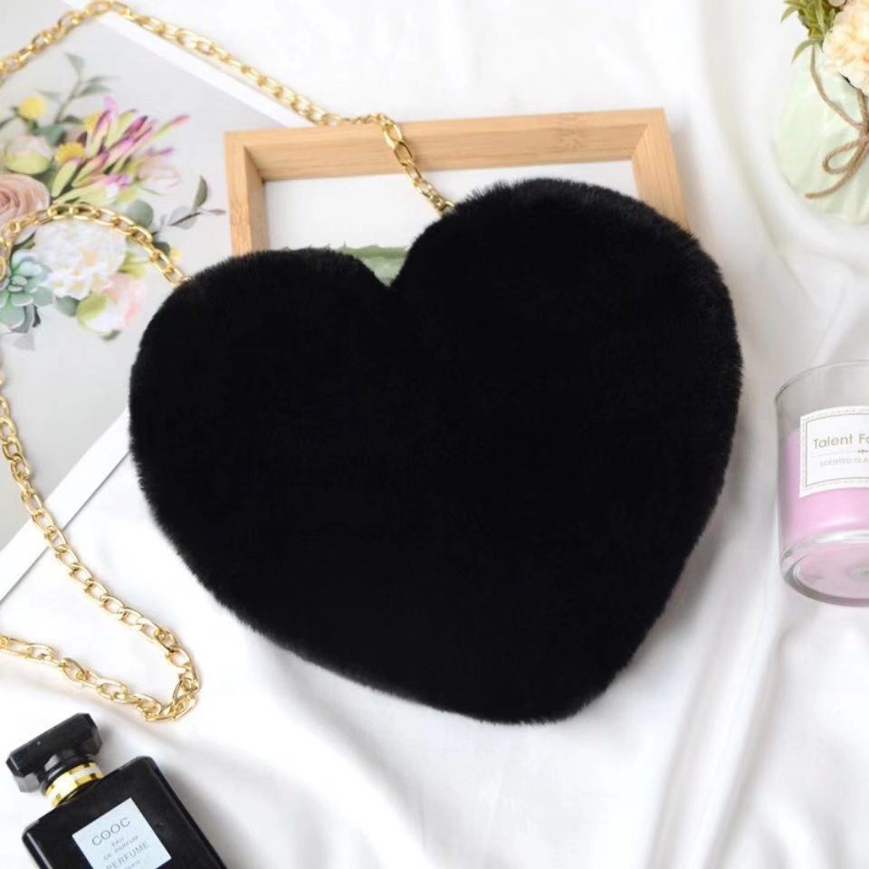 Women's Plush One-Shoulder Crossbody Chain Bag