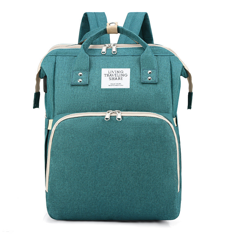 Sac à langer double épaule grande capacité portable avec matelas à langer