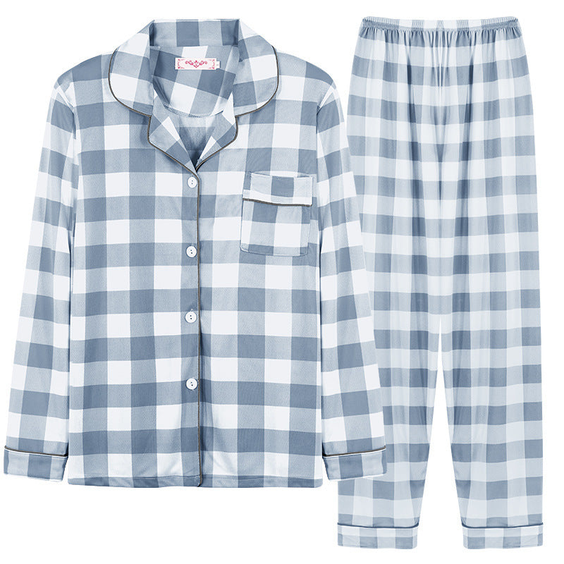 Ensemble de pyjama pour femme grande taille avec cardigan à revers et manches longues