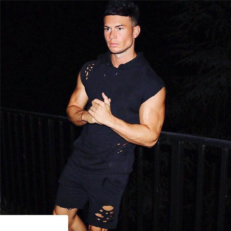Men's Cotton Blend Sleeveless Running & Training Sports Suit