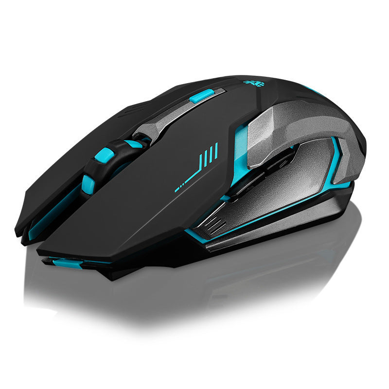 Souris sans fil rechargeable silencieuse lumineuse pour ordinateur portable et de bureau, et pour le jeu