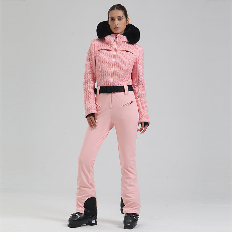 Combinaison de ski d'hiver professionnelle imperméable double planche pour femme