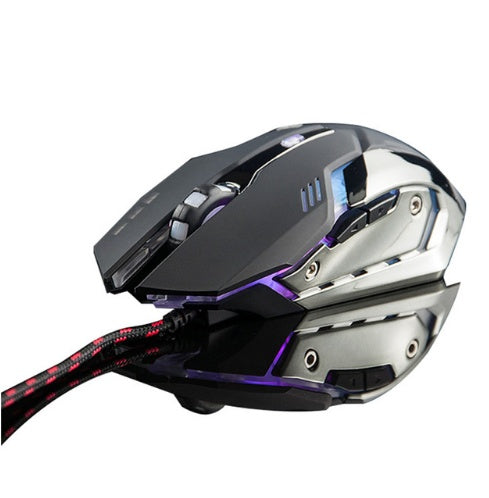 Souris Gaming Filaire Silencieuse avec 6 Boutons et Suivi Optique 3200 DPI