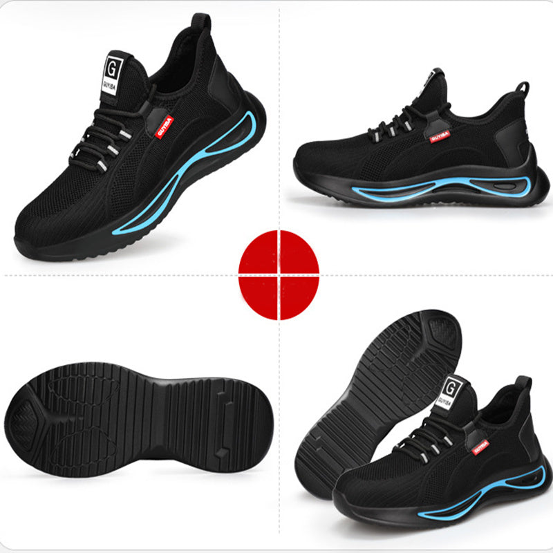 Steel Toe Work Shoes for Men Nonslip Puncture-Resistant Safety Sneakers