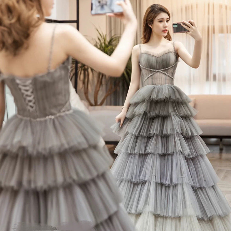 Robe en polyester dégradé Dream Star pour femme