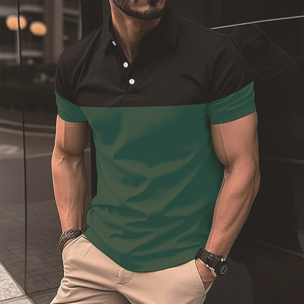 تي شيرت بولو رجالي بأكمام قصيرة كاجوال