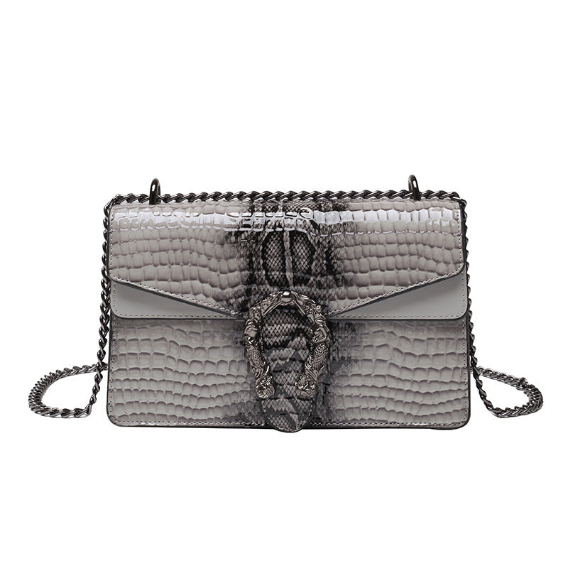 Women's PU Leather Chain Shoulder Messenger Bag 26cm