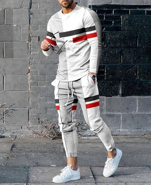 Ensemble de sport décontracté de printemps : T-shirt et pantalon imprimés en 3D