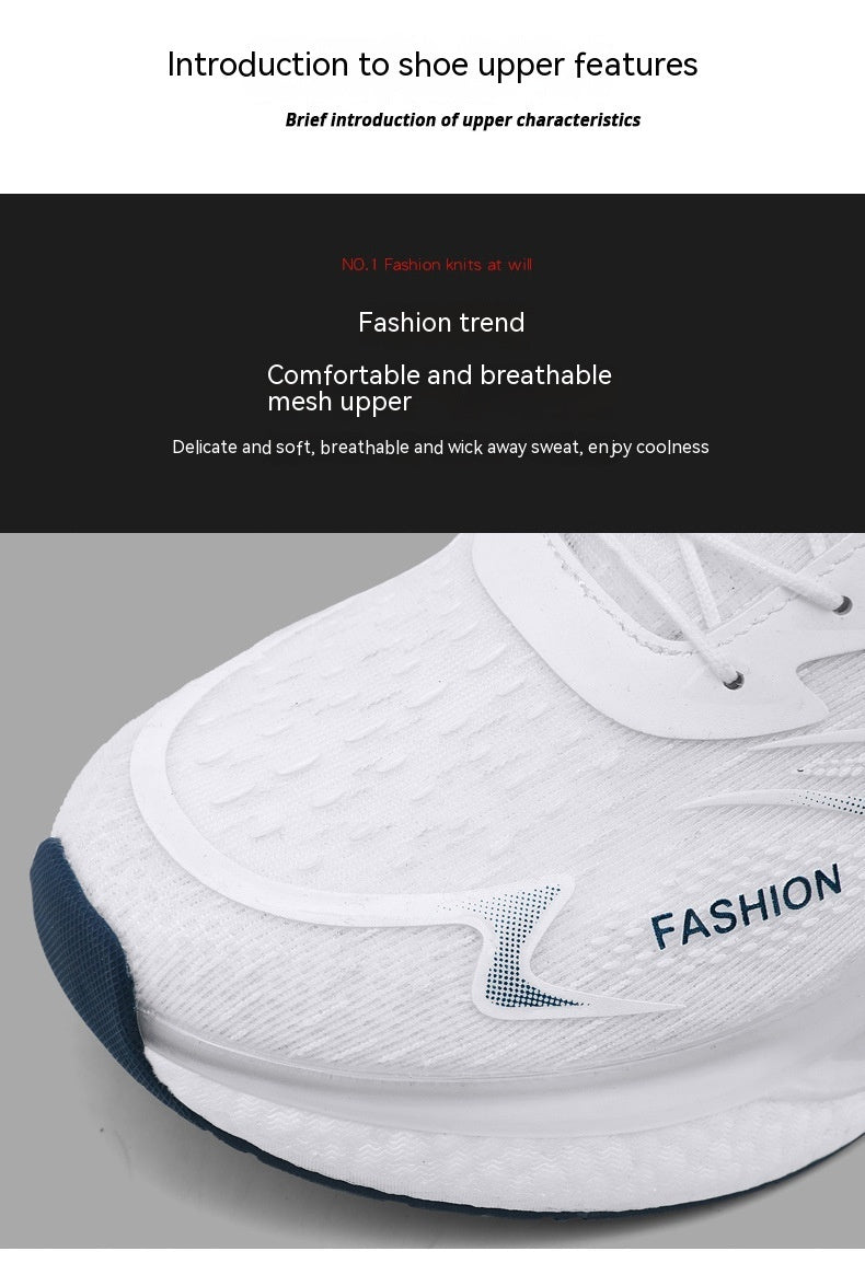 Chaussures de course pour hommes à boucle tournante à coussin d'air tissé volant