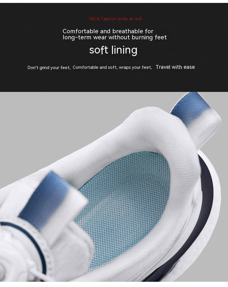 Chaussures de course pour hommes à boucle tournante à coussin d'air tissé volant