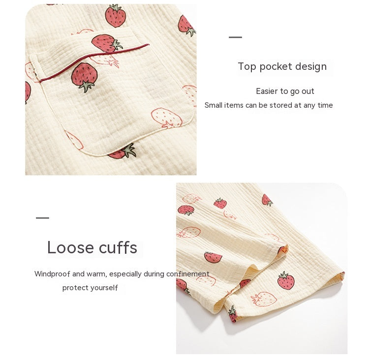 Women’s Long Sleeve Cotton Nursing Pajama Set