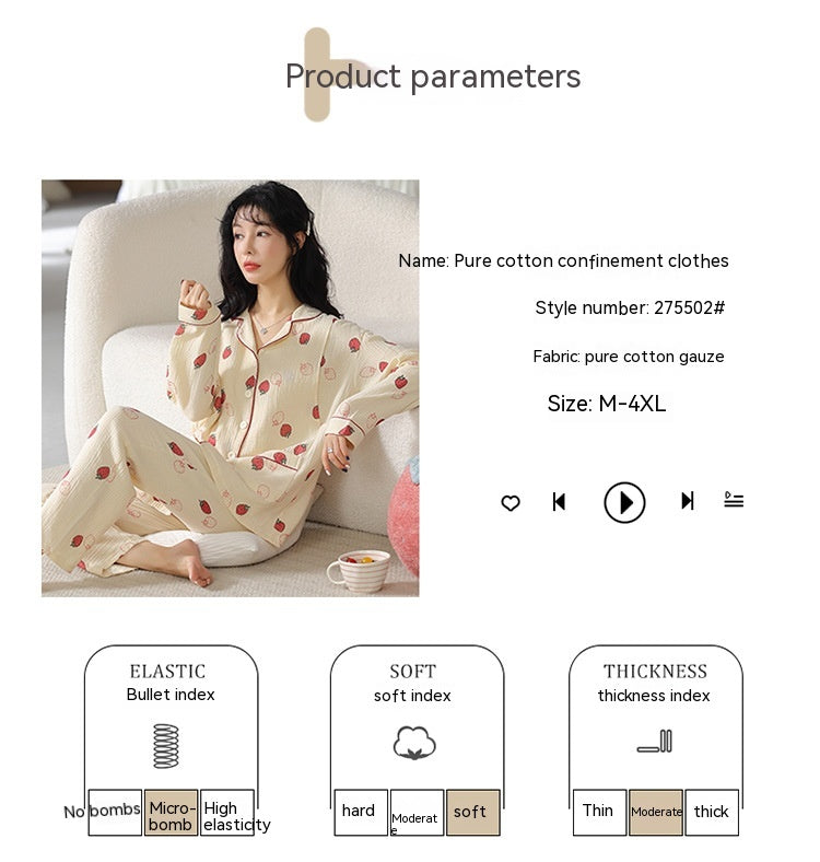 Women’s Long Sleeve Cotton Nursing Pajama Set