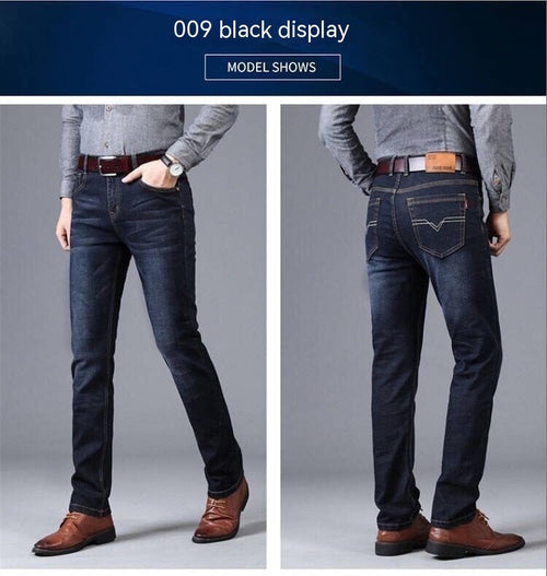 Elastic Straight Tube Loose Casual Men's Jeans