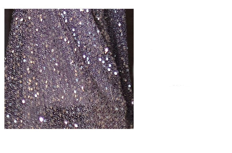 Women's Violet Halter Evening Gown French Style Polyester Sleeveless