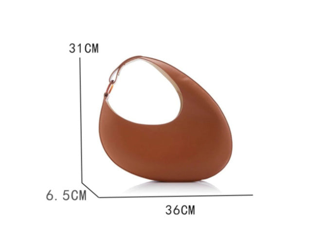 Women's Oval Large Capacity PU Shoulder Bag - All-Match Fashion