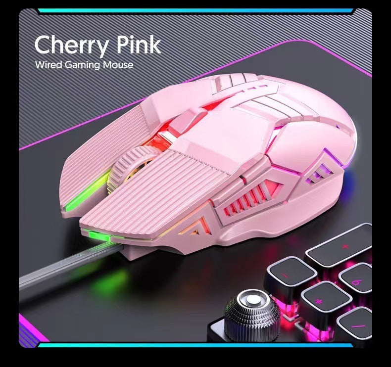 Wired 6D Colorful Luminous Mute E-Sports Gaming Mouse