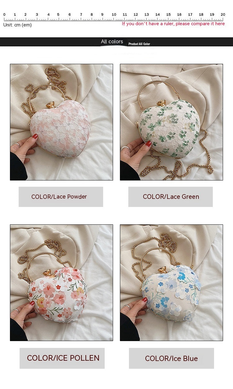 Sac fourre-tout bandoulière à chaîne florale