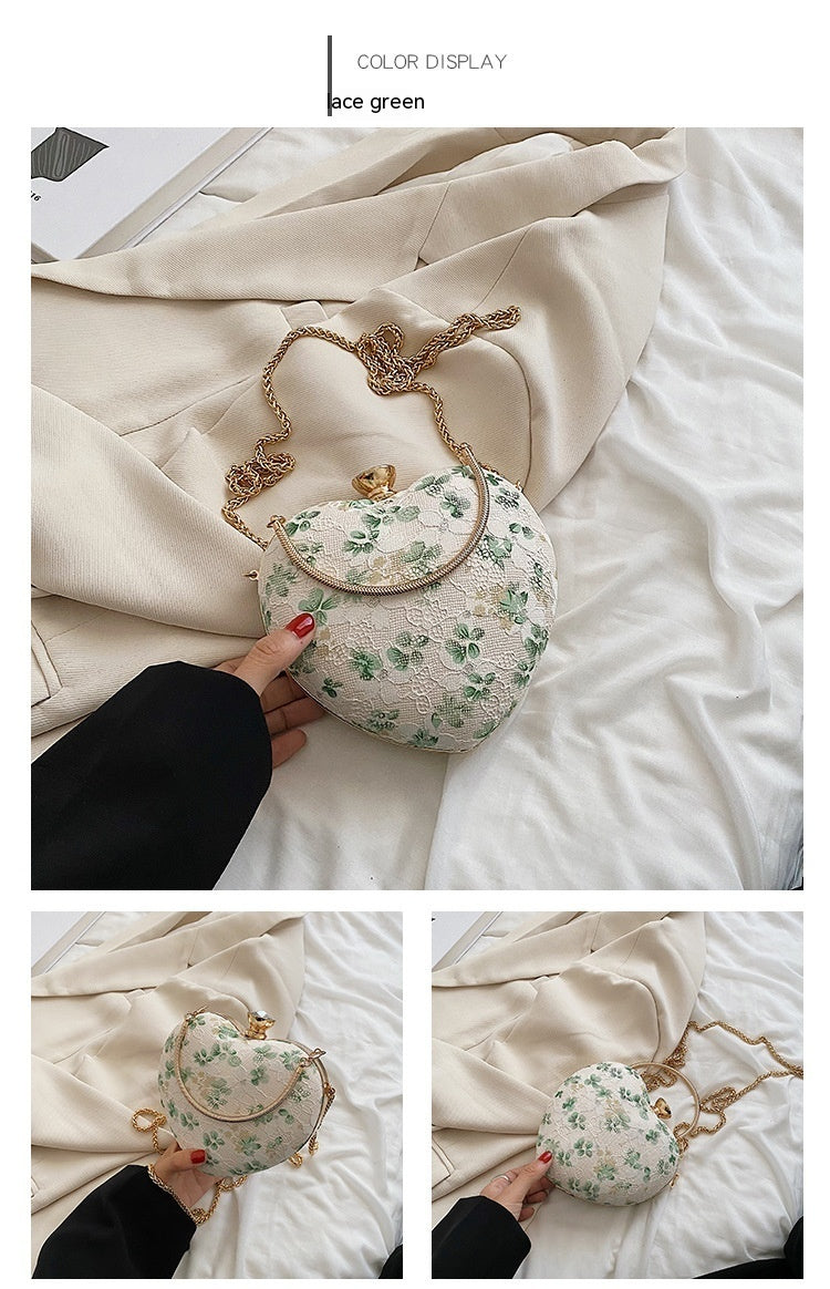 Sac fourre-tout bandoulière à chaîne florale