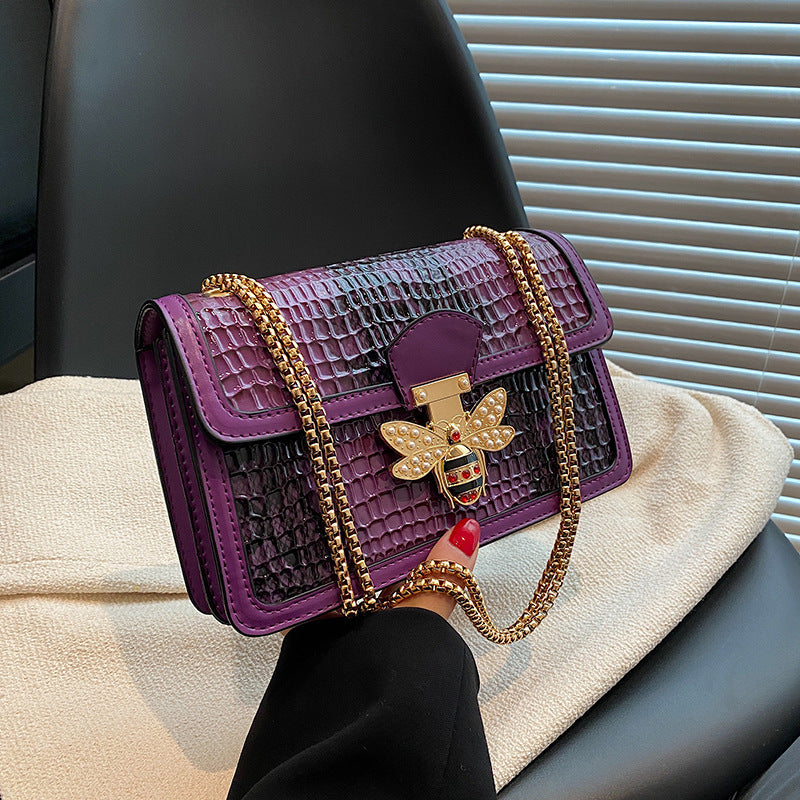 Fashion Women's PU Chain Crossbody Bag 22x15x7cm