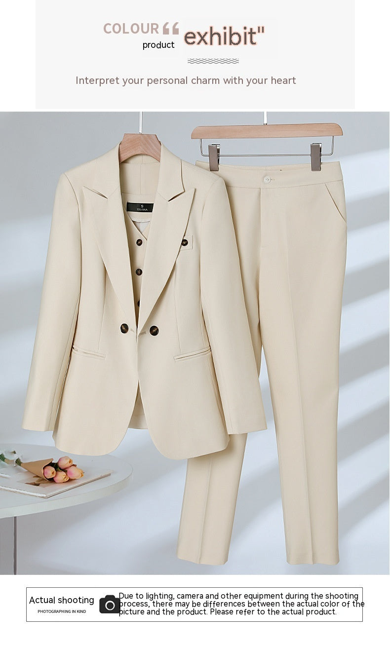 Ensemble Costume Élégant pour Femme avec Pantalon et Gilet
