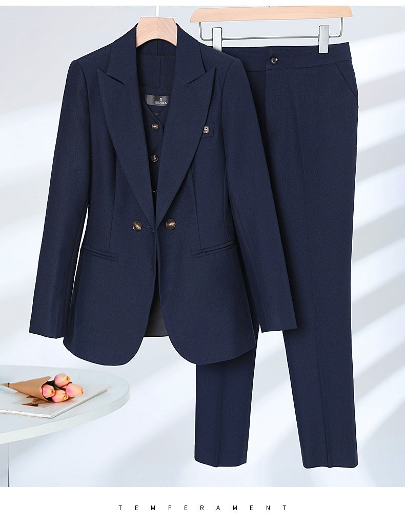 Ensemble Costume Élégant pour Femme avec Pantalon et Gilet