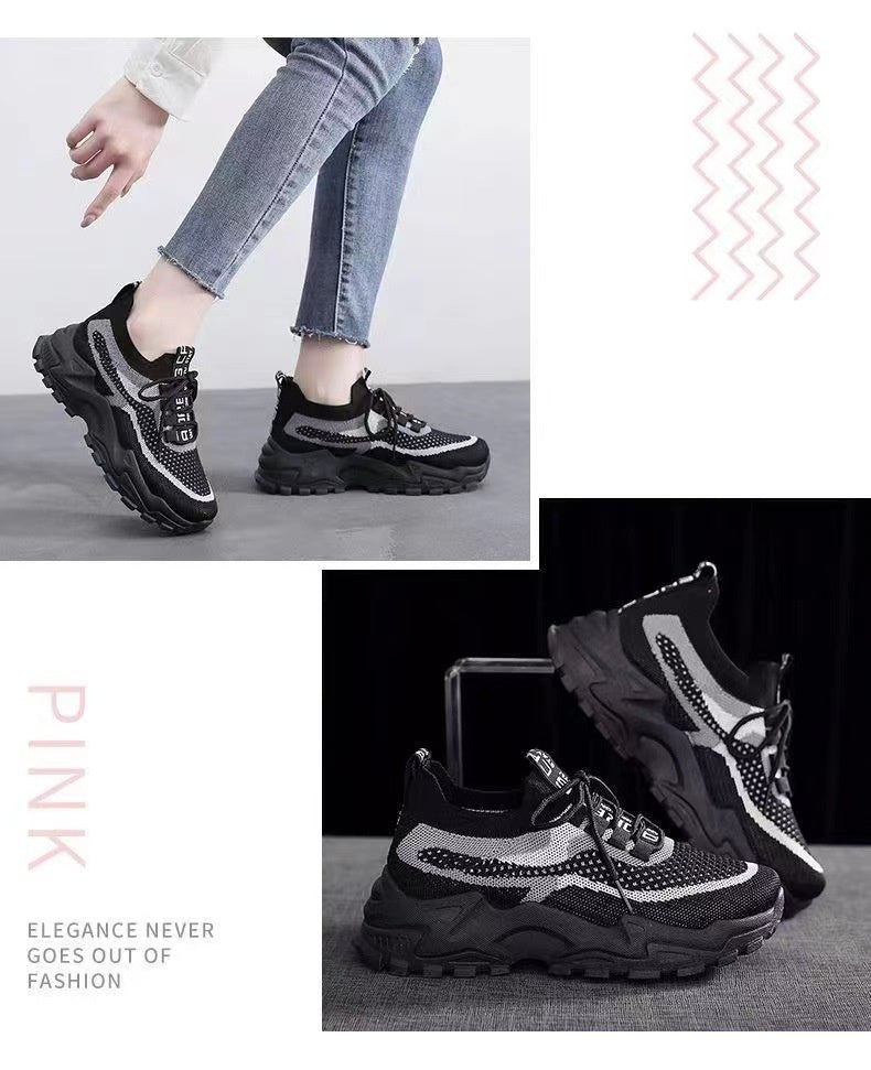 Women's Lightweight Breathable Dad Soft Sole Sports Shoes