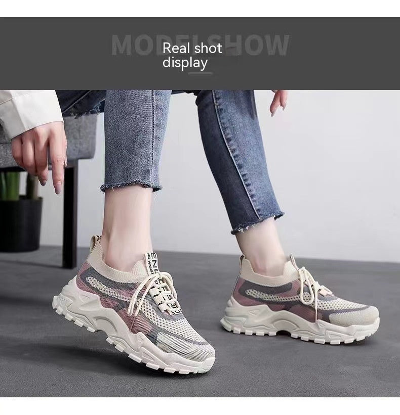 Chaussures de sport légères et respirantes pour femme à semelle souple