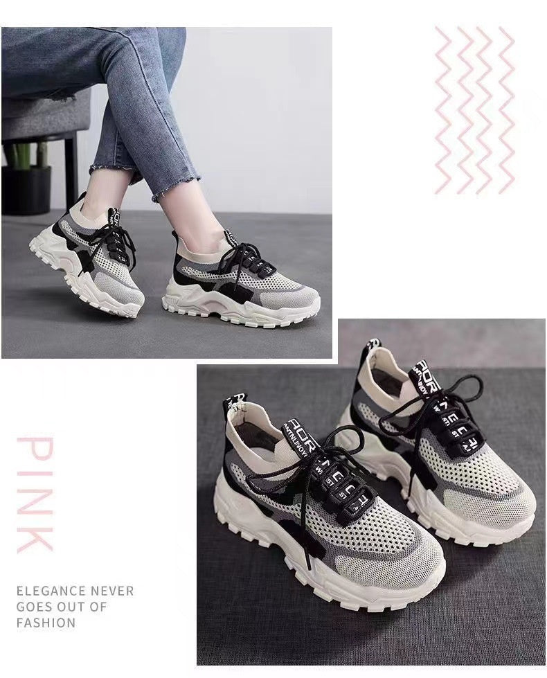 Women's Lightweight Breathable Dad Soft Sole Sports Shoes