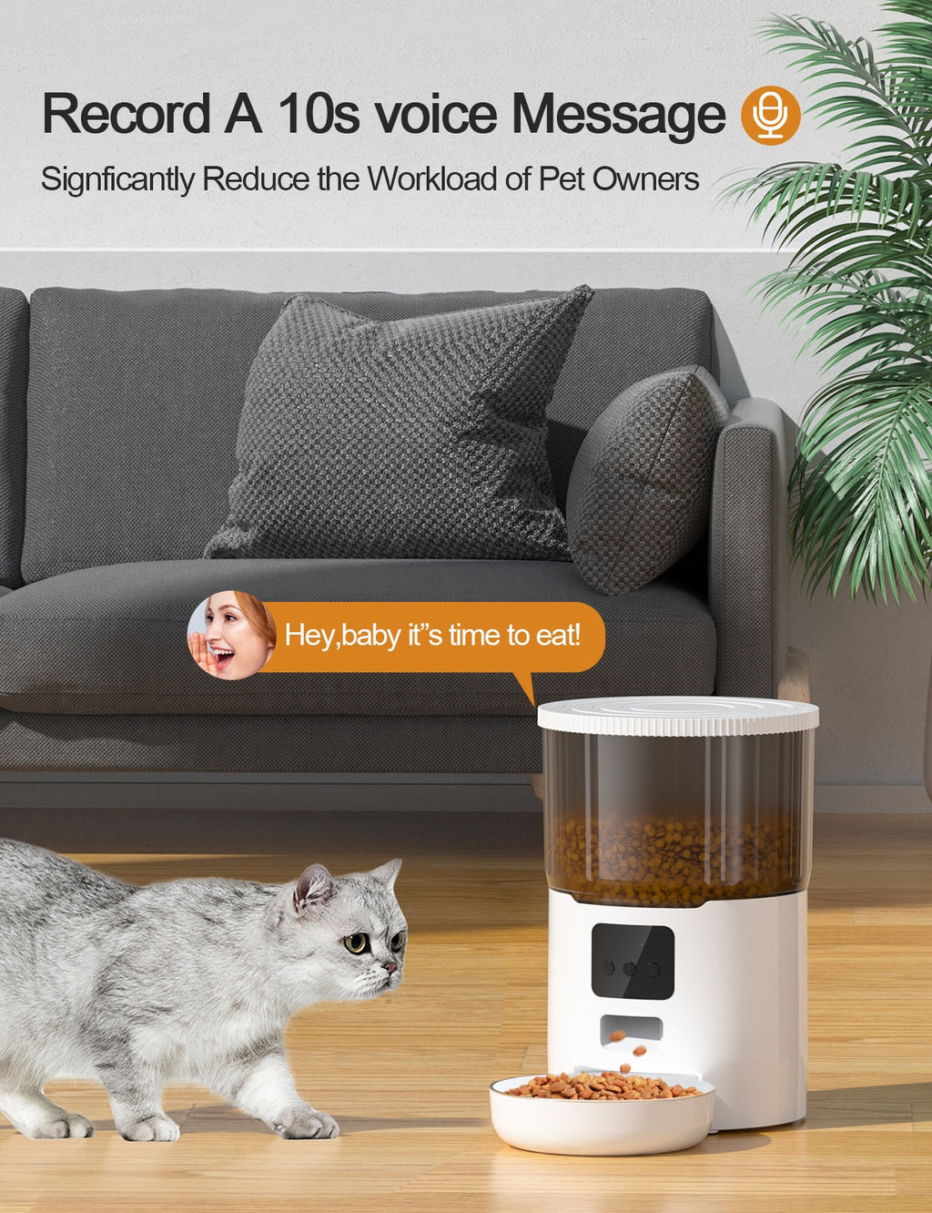 Distributeur automatique intelligent de nourriture pour chats et chiens
