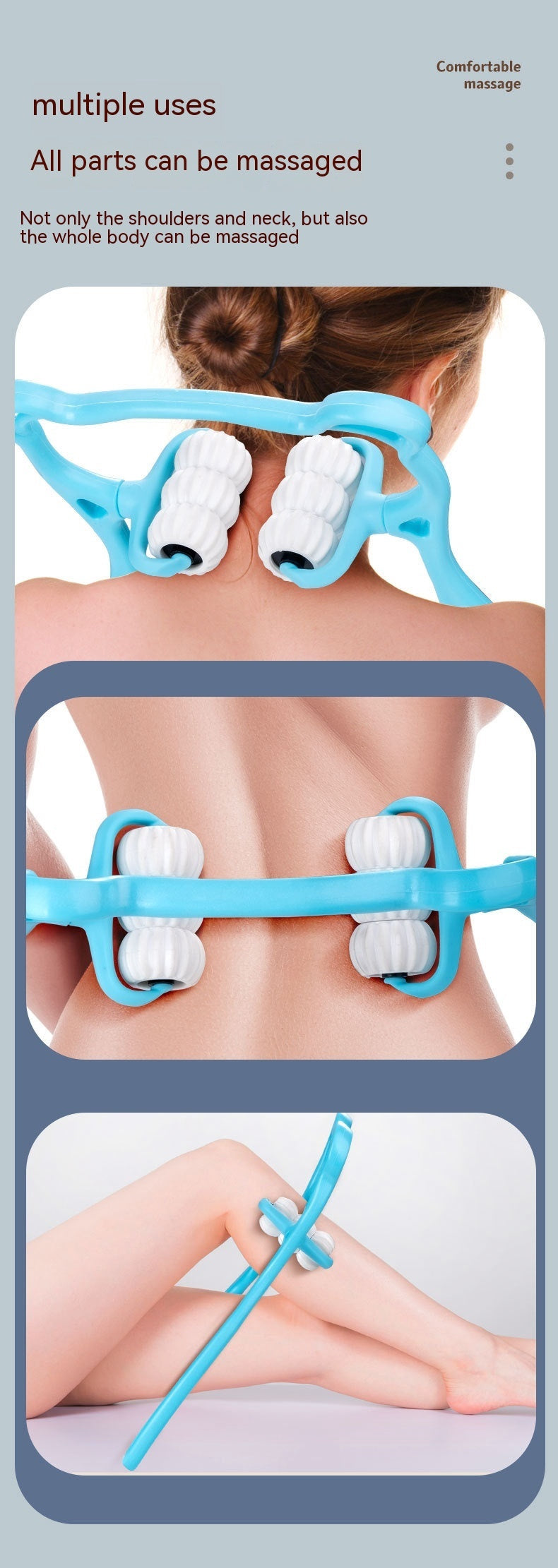 Manual Neck and Shoulder Massager Clamp with 6-Ball Magnetic Massage