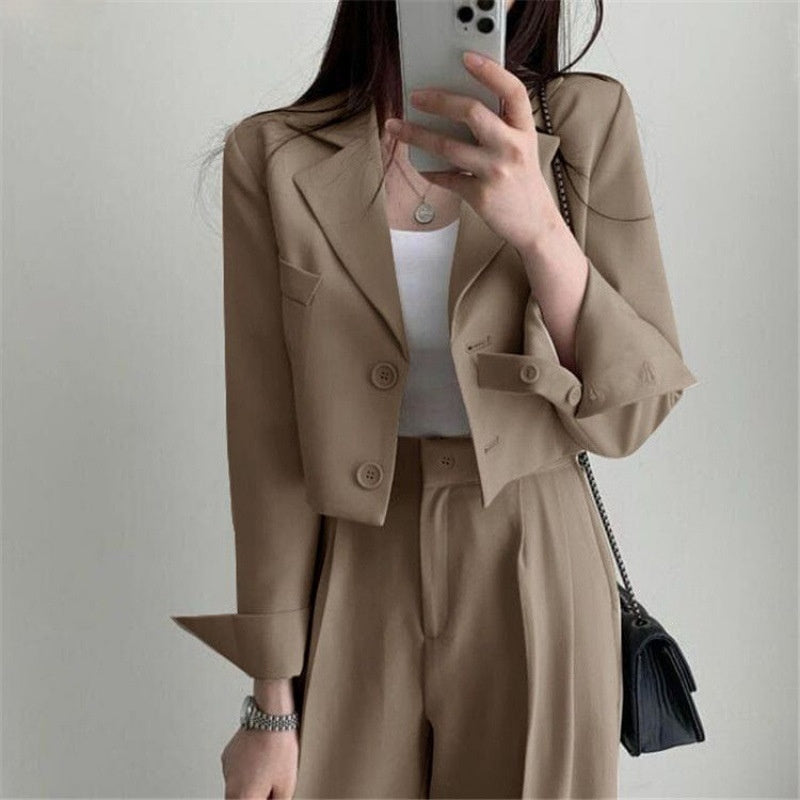 Youthful Western Style Two-Piece High Waist Suit S-3XL Polyester Fiber