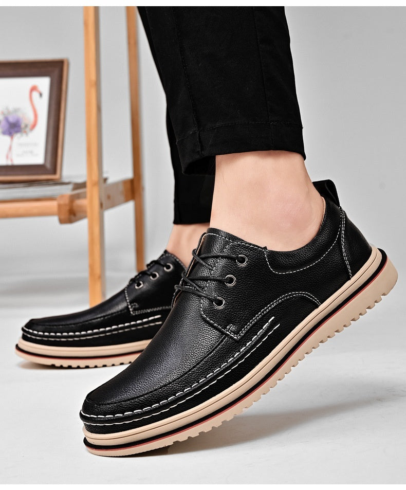 Handmade Genuine Leather British Style Martin Boots - Black & Brown, Sizes 38-44