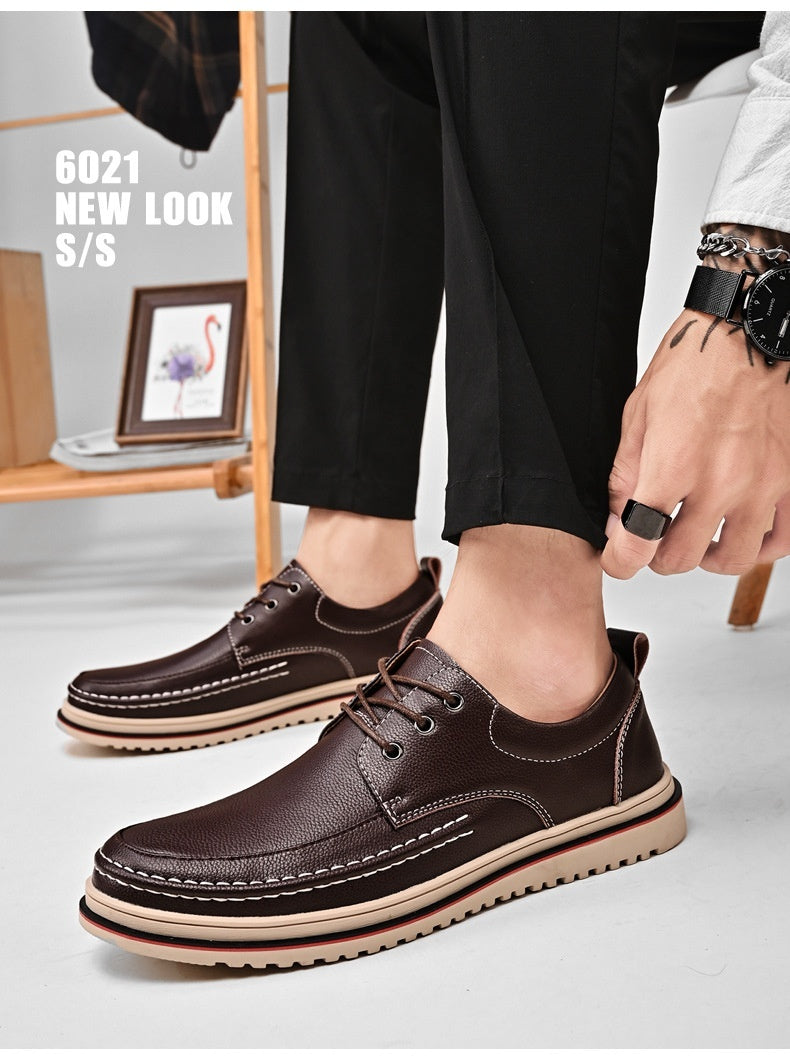 Handmade Genuine Leather British Style Martin Boots - Black & Brown, Sizes 38-44