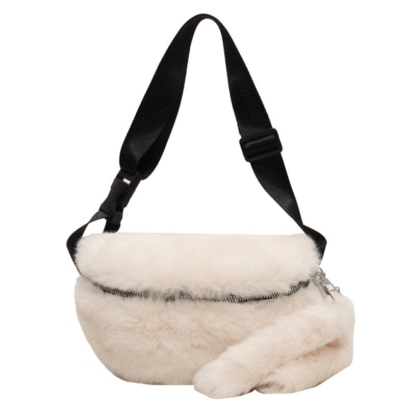 Women's Plush Shoulder Messenger Bag 24x14x6cm