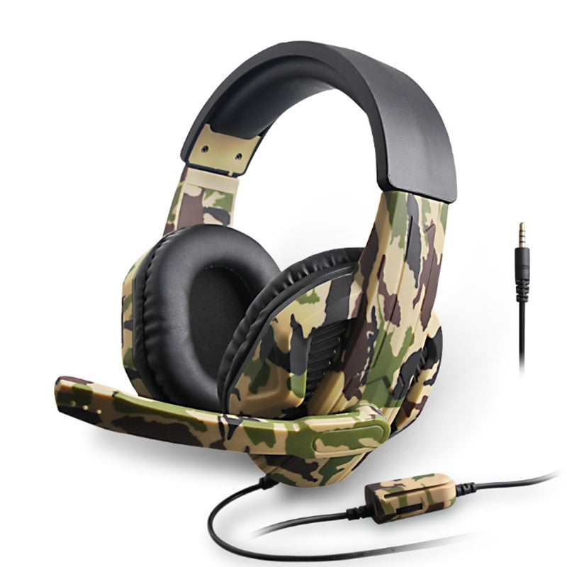 Camouflage Gaming Headset with Mic for PS4, PS3, Switch & PC