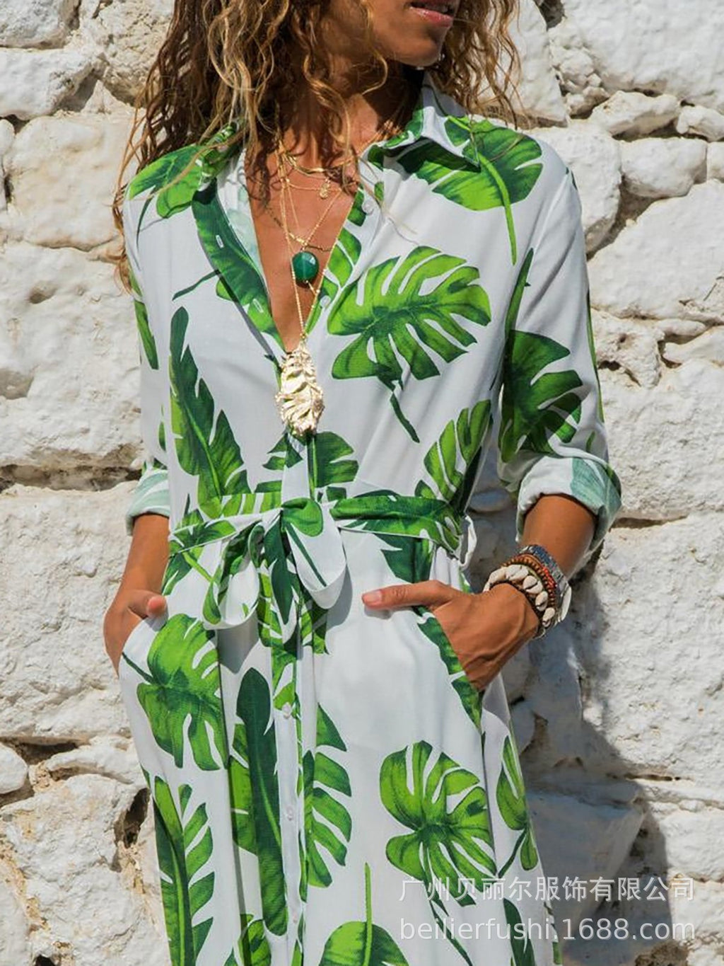 Robe Madrid vintage en mousseline col en V ligne A imprimée taille haute S-XXXL