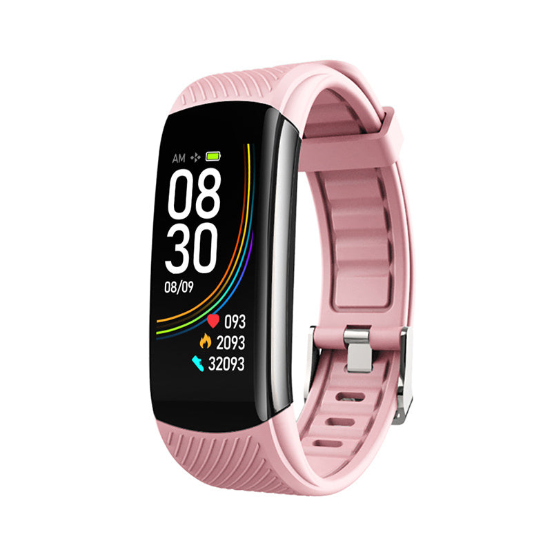 Black Multifunctional Waterproof Smartwatch with Temperature Sensor