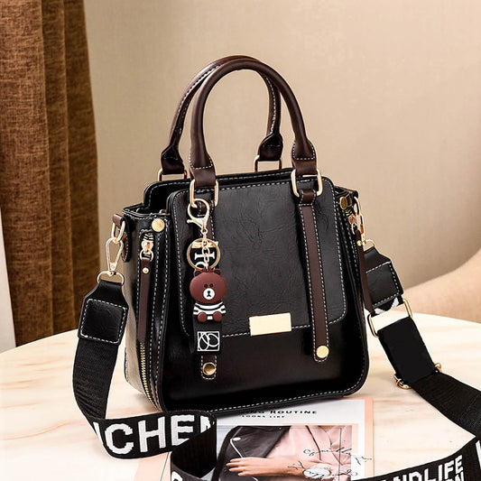 Shoulder messenger solid color trendy fashion ladies bag