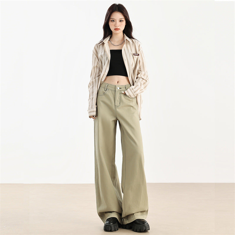 Women's Loose Straight Denim Long Pants