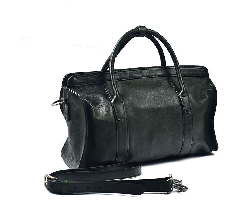 Sac à main cousu à la main en cuir de vachette tanné végétal à grande capacité