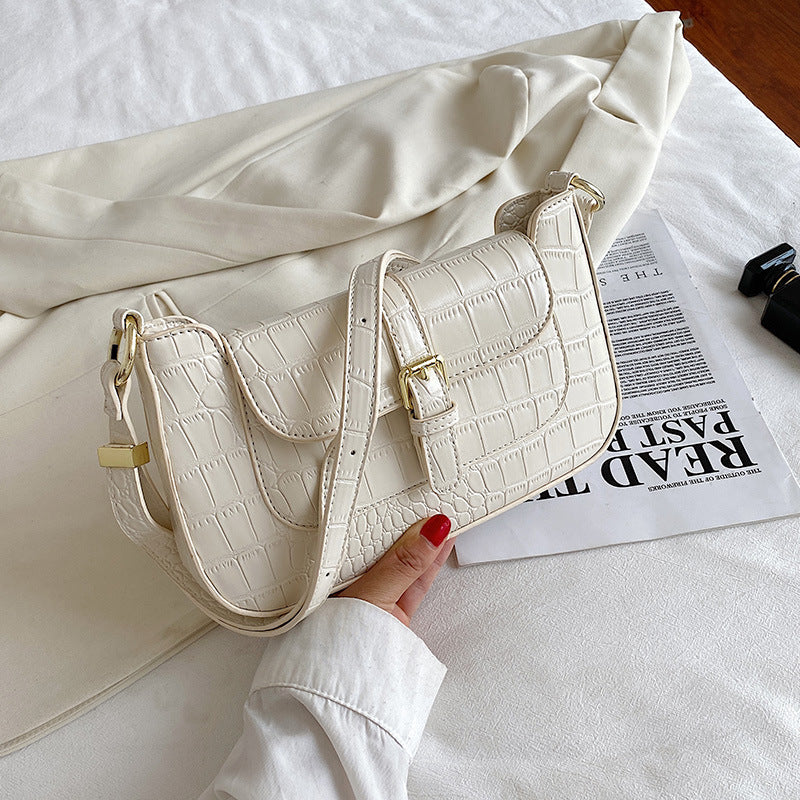 All-Match PU Leather Shoulder Crossbody Bag 25CM
