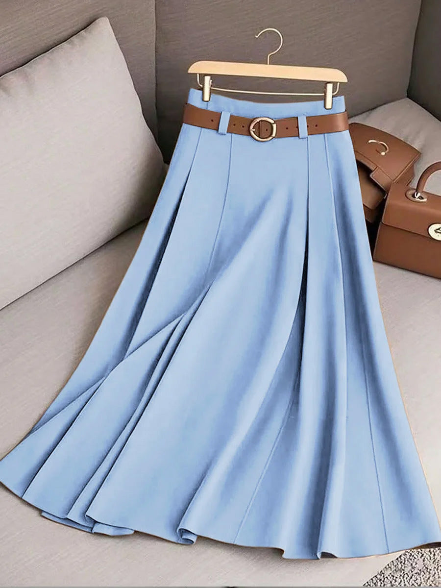 Women's Casual Pleated Skirt in Multiple Colors, Sizes S-XL
