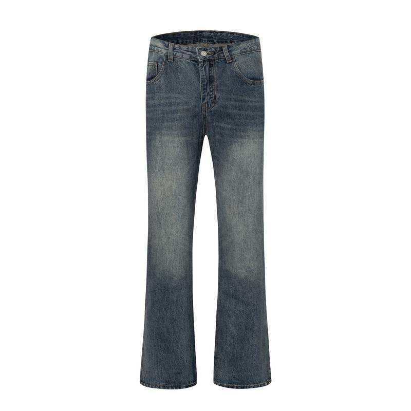 American Retro Men's Blue Denim Casual Long Pants