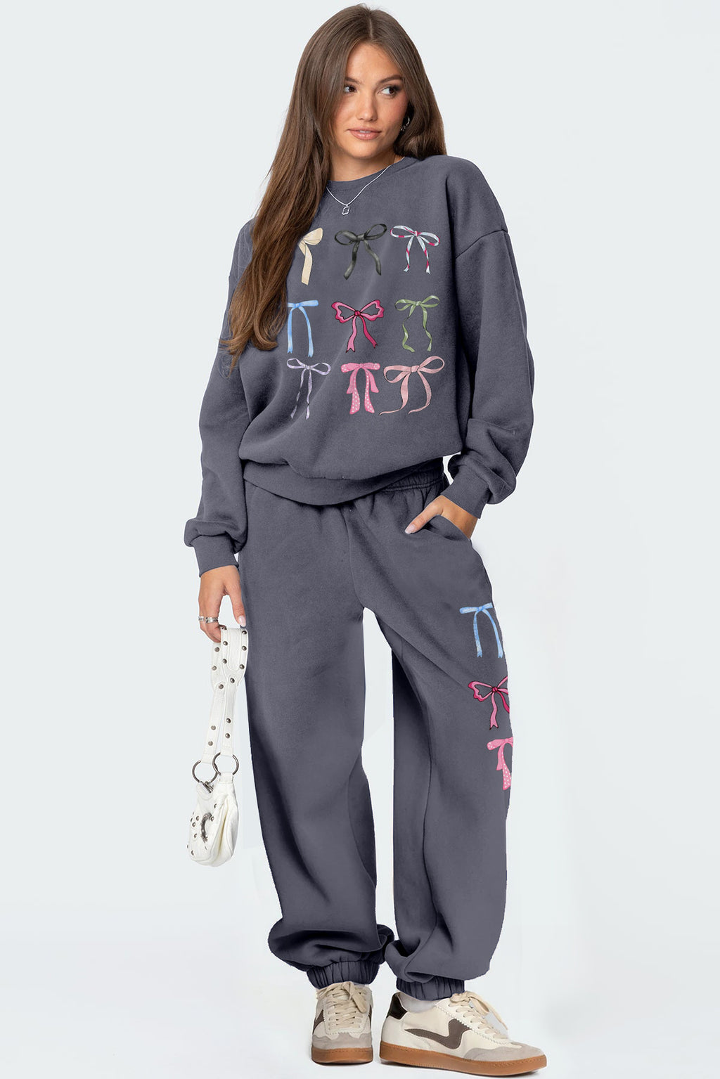 Women's Round Neck Long Sleeve Loose Thick Sweater